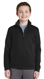 Sport-Tek Sport-Wick Fleece Full Zip Jacket - Youth & Adult Sizes - Black Only - Embroidered Logo